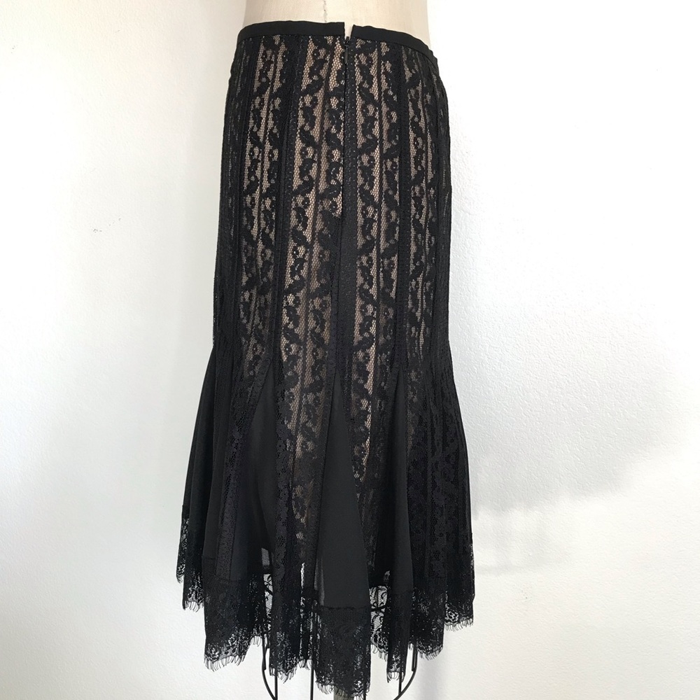 LOFT Black Lace A-Line Midi Skirt - Picture 4 of 7